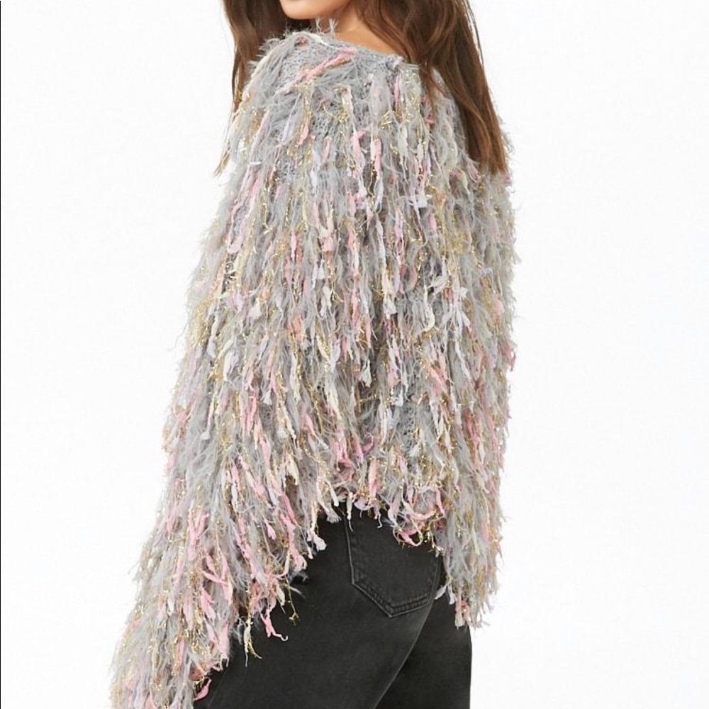 Forever 21 Fringe Shaggy Sweater Size M